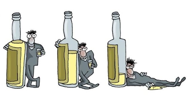 estágios do alcoolismo masculino